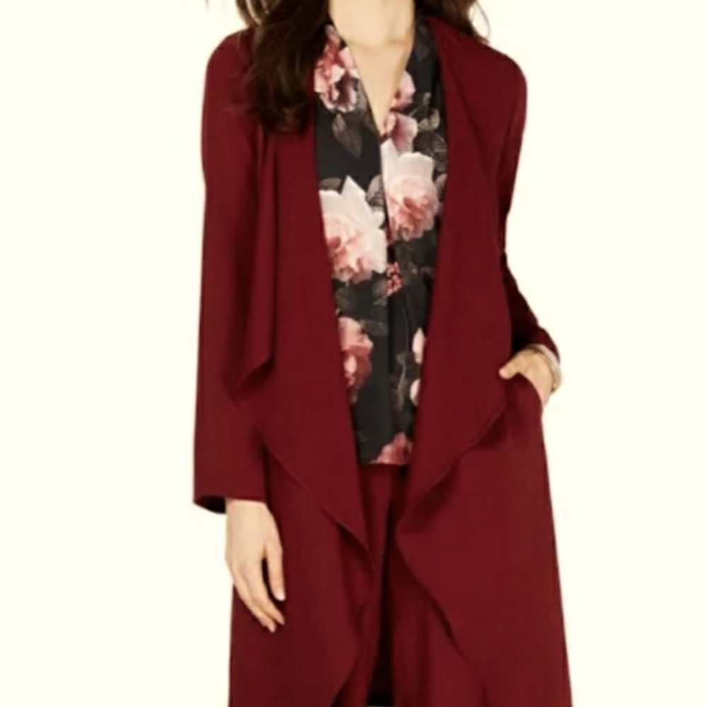 Nine West Duster  Maroon size 1x